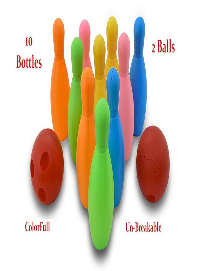 TS Playy Toys Bowling Game Set 10 Bottles and 2 Balls for Kids Boys & Girls (Multicolor) - Image 5